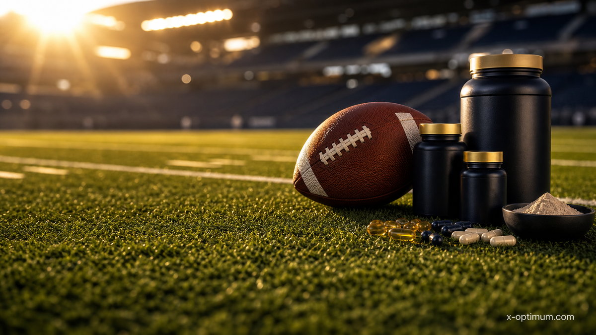 Tom Brady supplement stack — football field performance protocol, X-Optimum Wellness