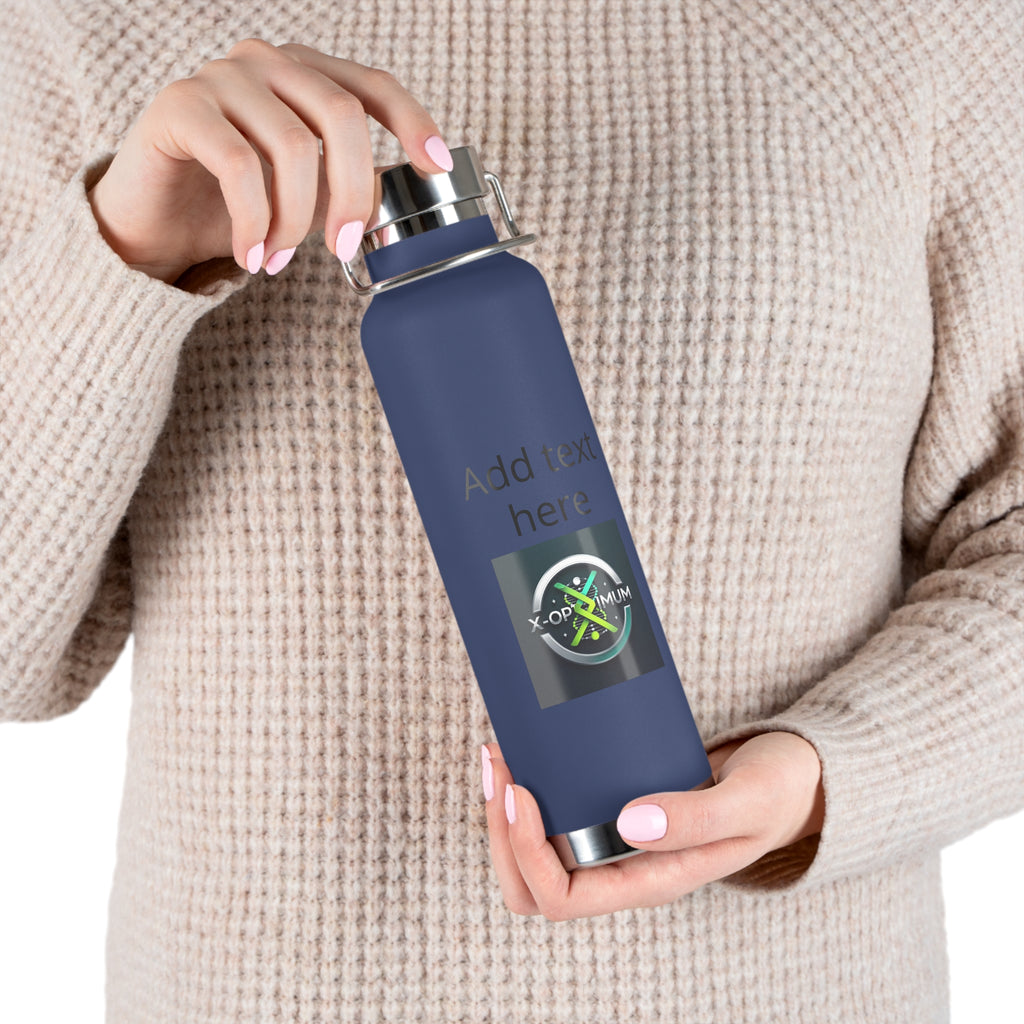 Copper Vacuum Insulated Water Bottle, 22oz.
