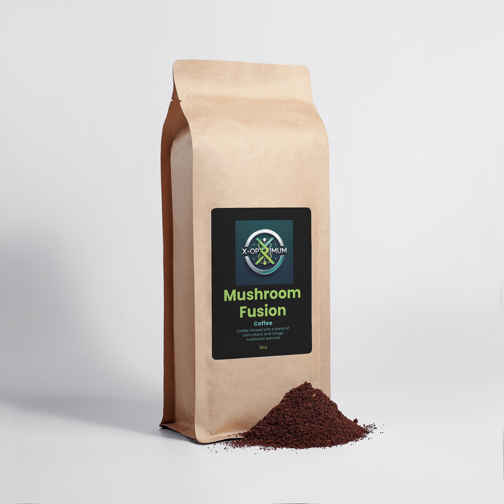 Mushroom Fusion Coffee: Lion’s Mane + Chaga 16oz