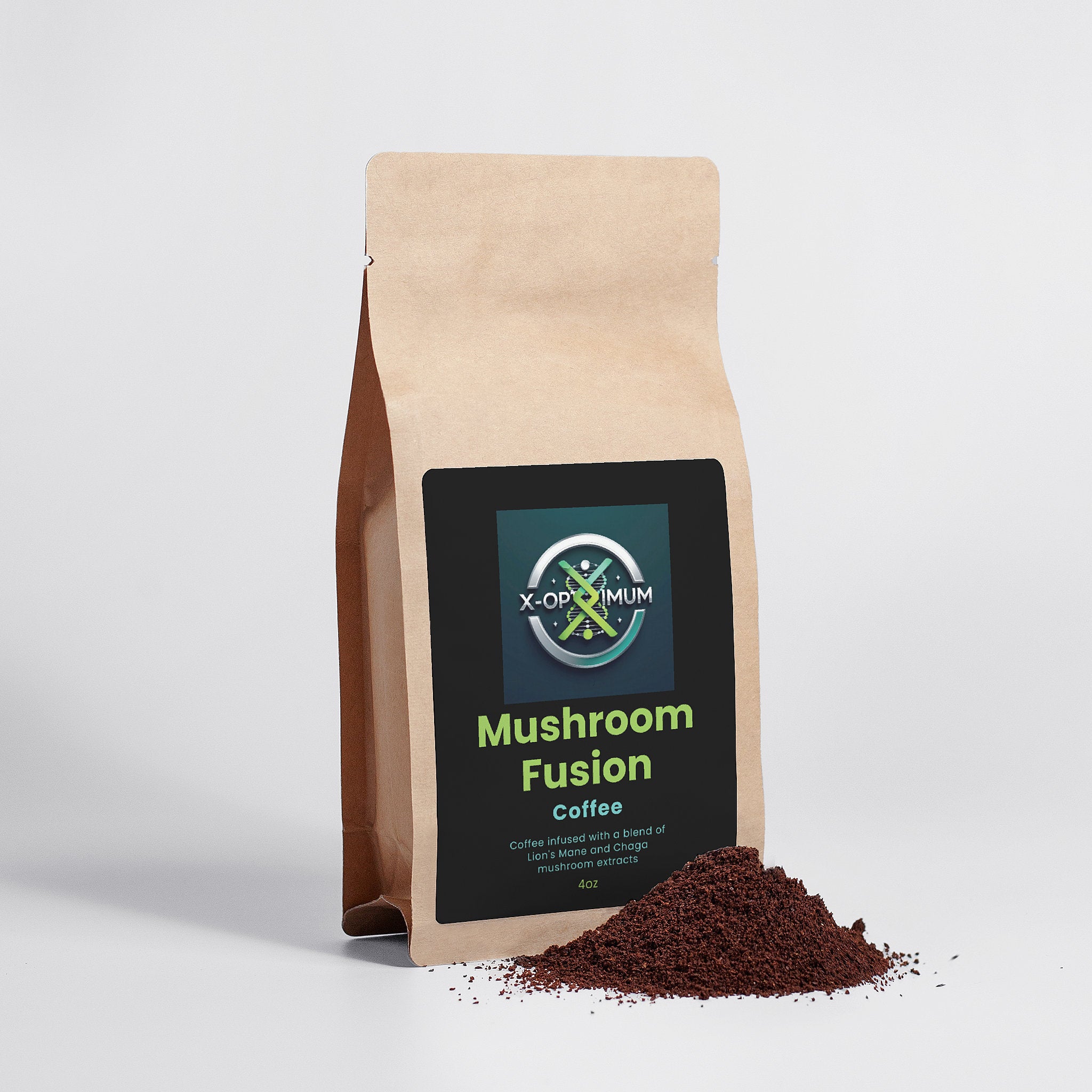 Mushroom Fusion Coffee: Lion’s Mane + Chaga 4oz