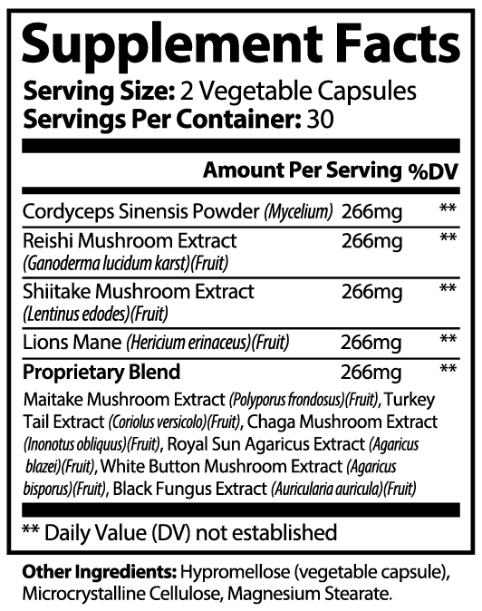 Optimized Mushroom Power Complex 10 X
