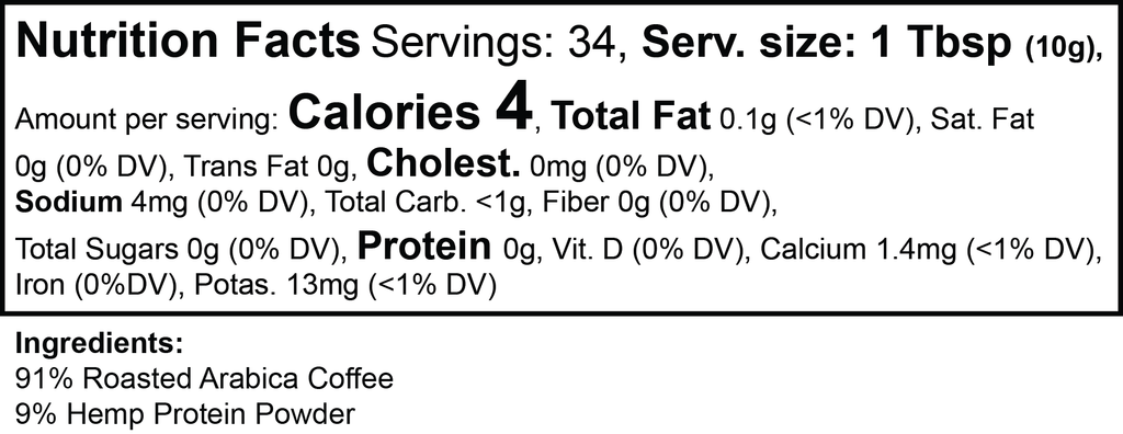 Hemp Protein Fusion Coffee (Medium Roast)