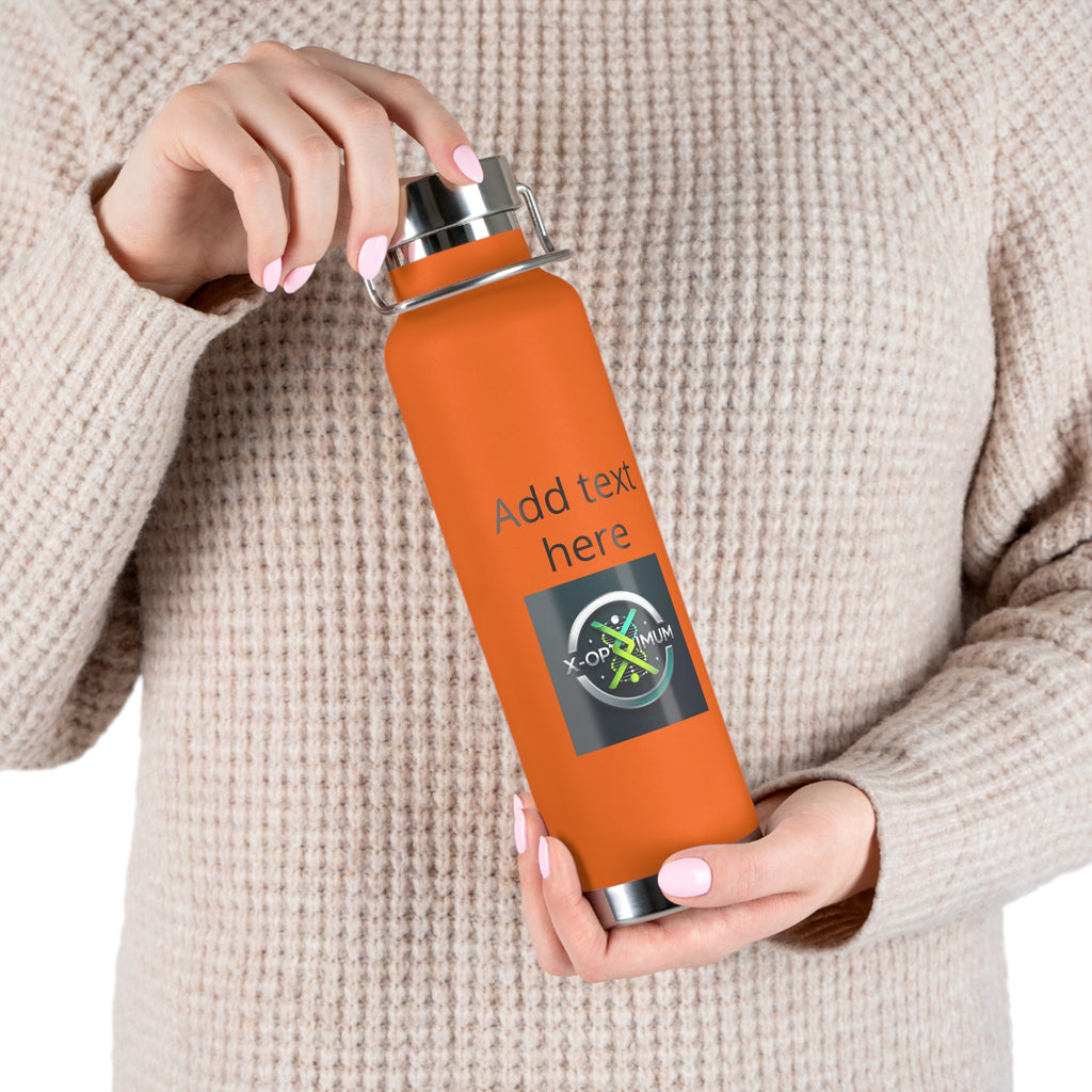 Copper Vacuum Insulated Water Bottle, 22oz.