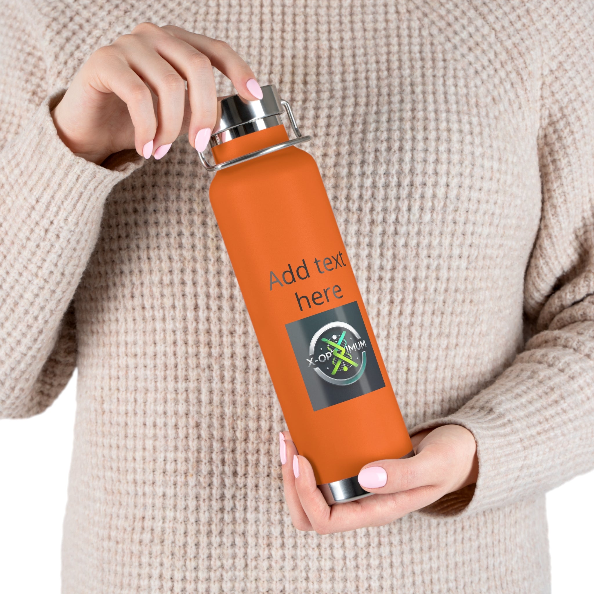 Copper Vacuum Insulated Water Bottle, 22oz.