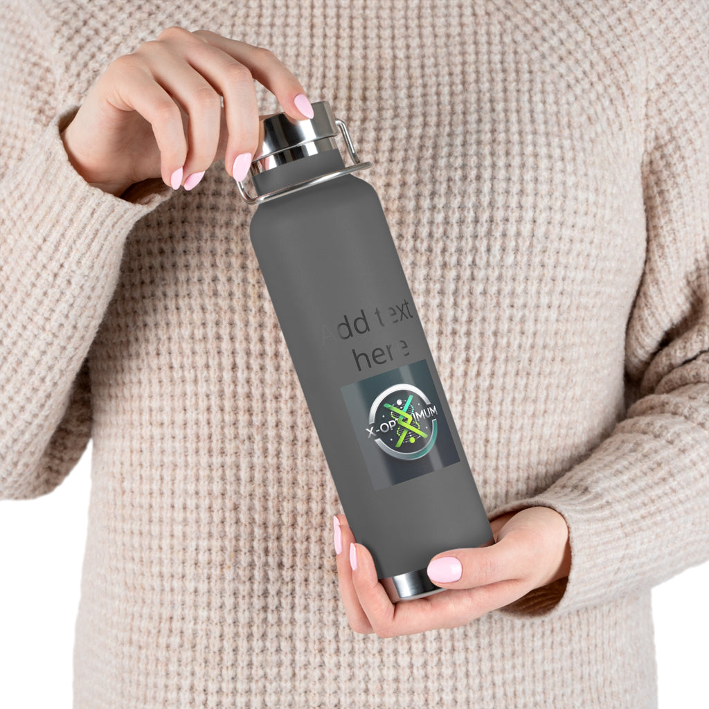 Copper Vacuum Insulated Water Bottle, 22oz.