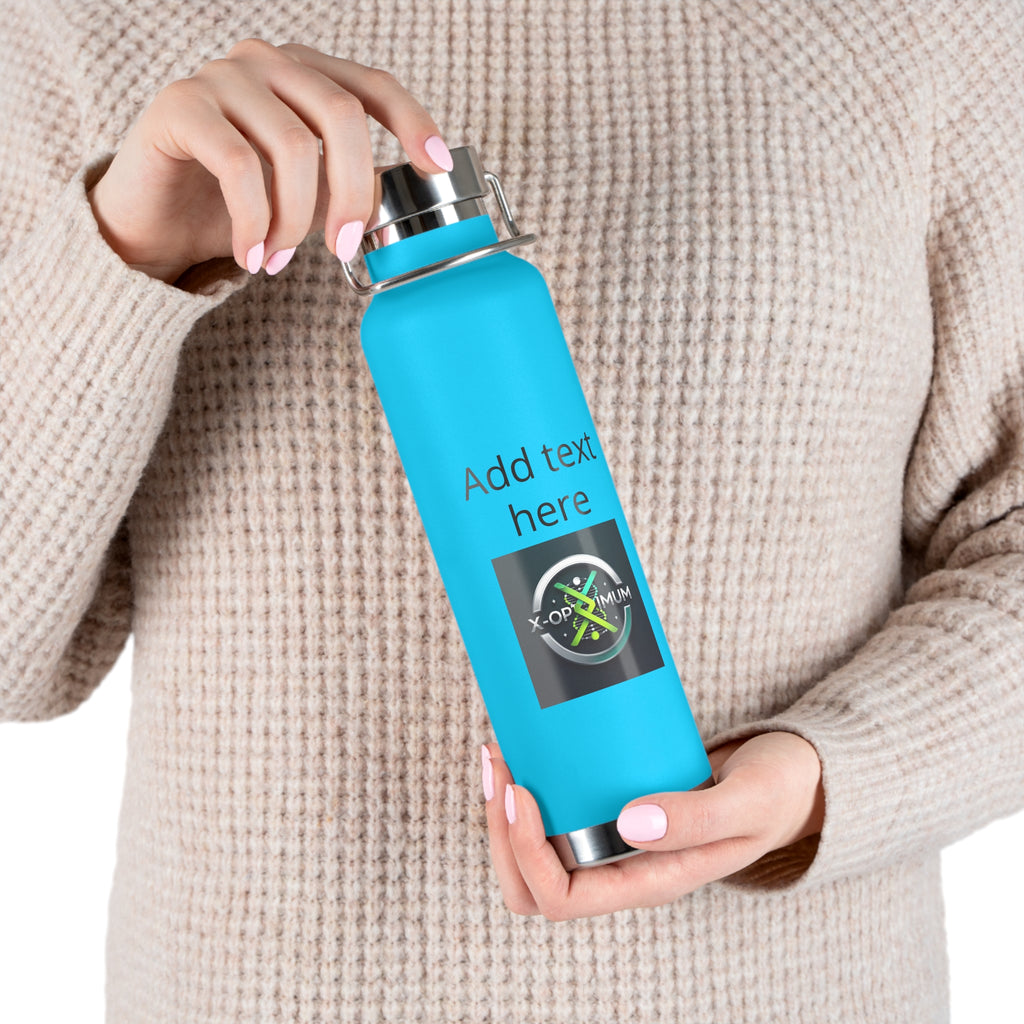 Copper Vacuum Insulated Water Bottle, 22oz.