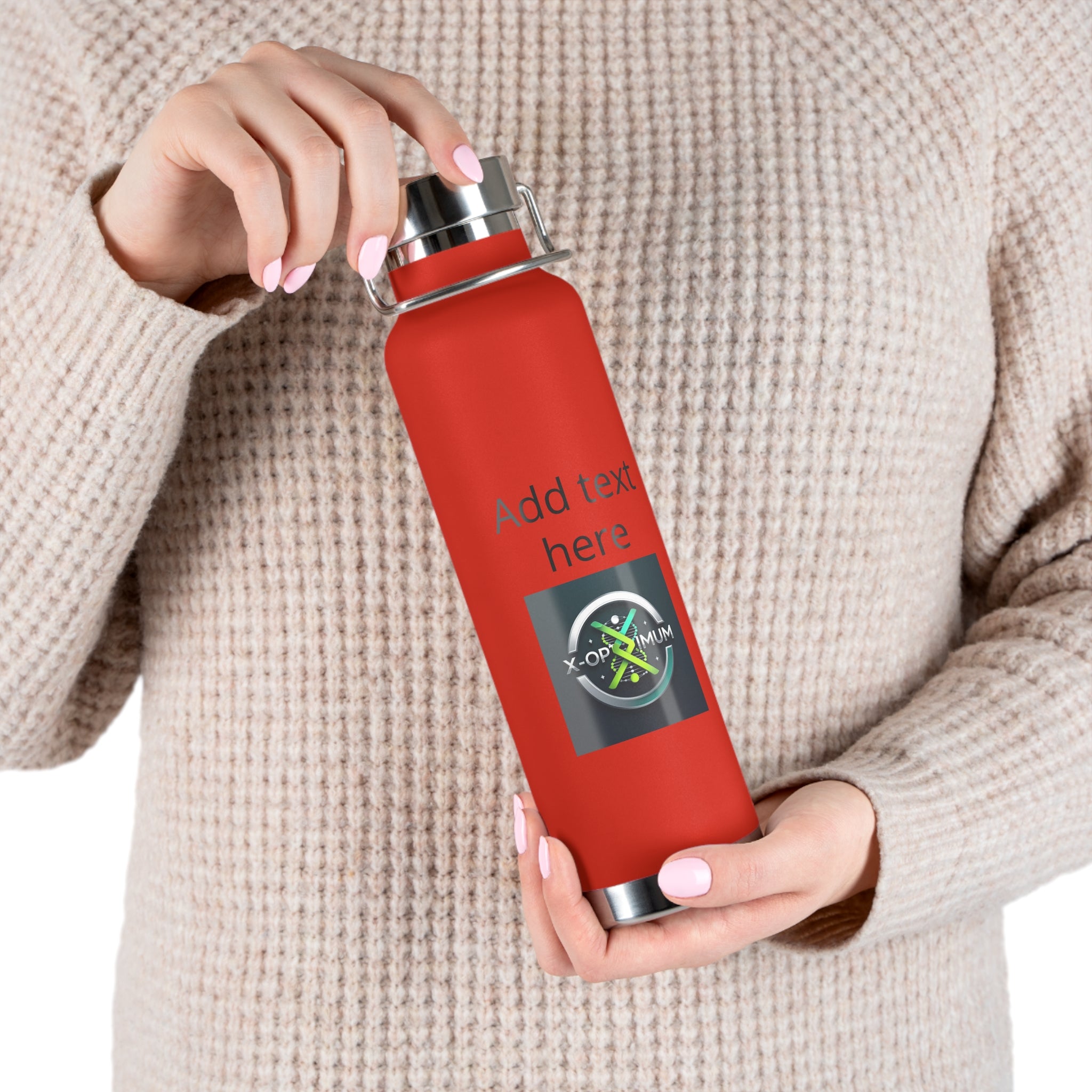 Copper Vacuum Insulated Water Bottle, 22oz.