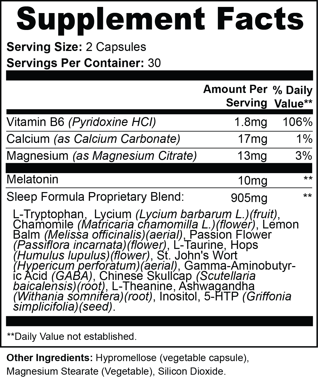 Optimized Sleep Formula